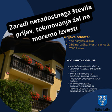TEKMOVANJE ZA NAJBOLJ UREJENE OBJEKTE
